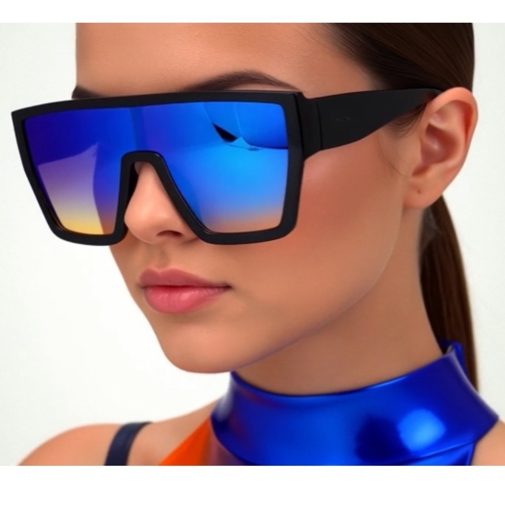 Women Glasses UV400 Sun Protection Shield Safety Shades‎ Fancy Party Sunglasses